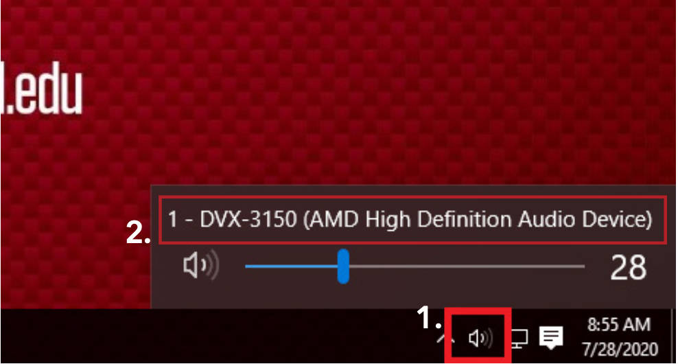 Adjusting volume on PC screenshot