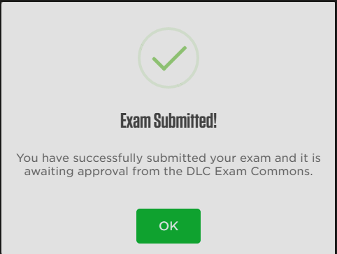 Exam submitted image